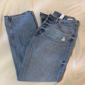 H&M Boyfriend Jeans in Faded Blue Denim
